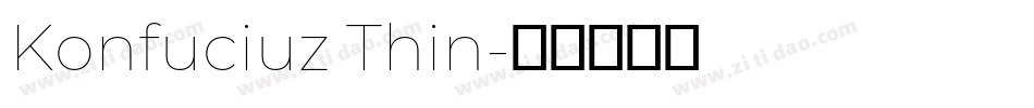 Konfuciuz Thin字体转换